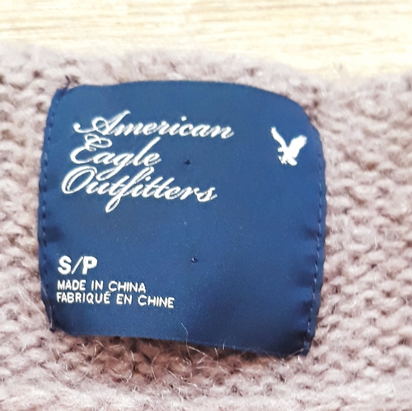 American Eagle Pink and Mocha Stripe Sweater - Size Small - Picture 3 of 7